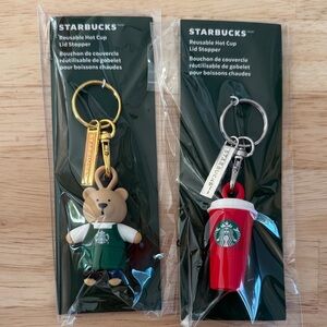 Starbucks Bear and Red Cup Keychain Set